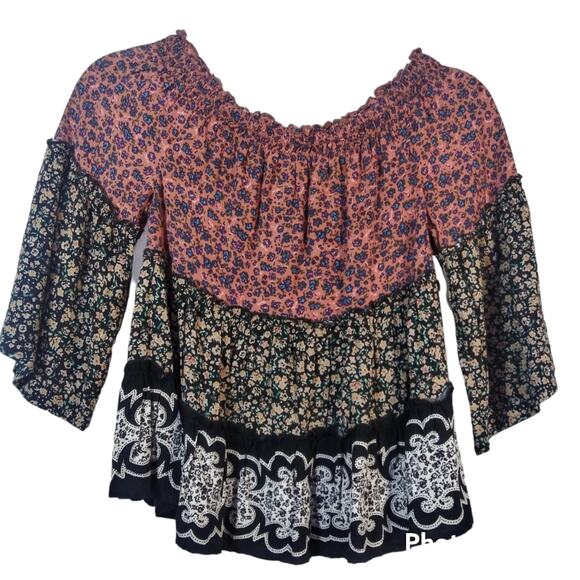 Aeropostale Tops - Aeropostale Floral Off-The-Shoulder Woven Top Boho Festival  Size XS